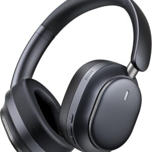 Pointcinco Hybrid Active Noise Cancelling Headphones, Over Ear Bluetooth 6.0 Wireless Headphones, 80H Playtime, Deep Bass, HiFi Stereo Sound, Lightweight Foldable for Travel, Home and Office(Black)