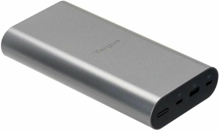 Targus 100W USB-C Portable Power Bank – 25,000mAh High-Capacity Battery, PD 3.0 Fast Charging, Airline-Safe, Charge 3 Devices - APB080GLZ - Image 4