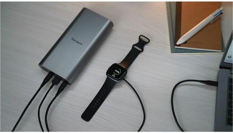 Targus 100W USB-C Portable Power Bank – 25,000mAh High-Capacity Battery, PD 3.0 Fast Charging, Airline-Safe, Charge 3 Devices - APB080GLZ - Image 6