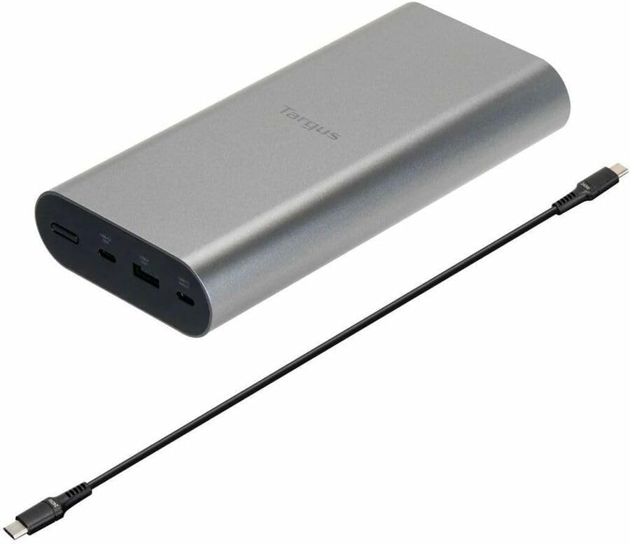 Targus 100W USB-C Portable Power Bank – 25,000mAh High-Capacity Battery, PD 3.0 Fast Charging, Airline-Safe, Charge 3 Devices - APB080GLZ - Image 9
