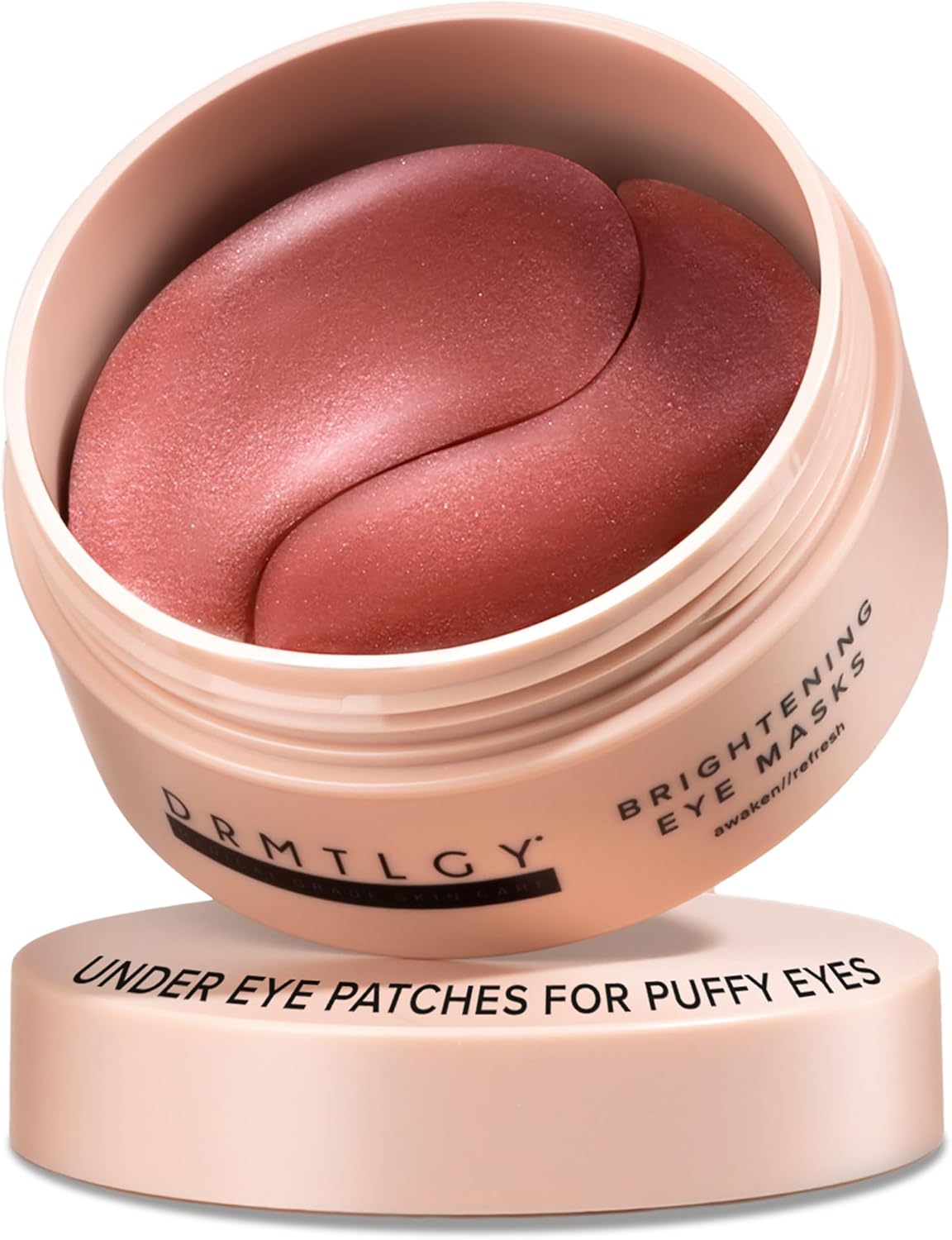 DRMTLGY Brightening Eye Masks – Biodegradable Hydrogel Under Eye Patches with Caffeine, Peptides, Hyaluronic Acid & Niacinamide – Depuff, Hydrate & Smooth Dark Circles – 60 Count